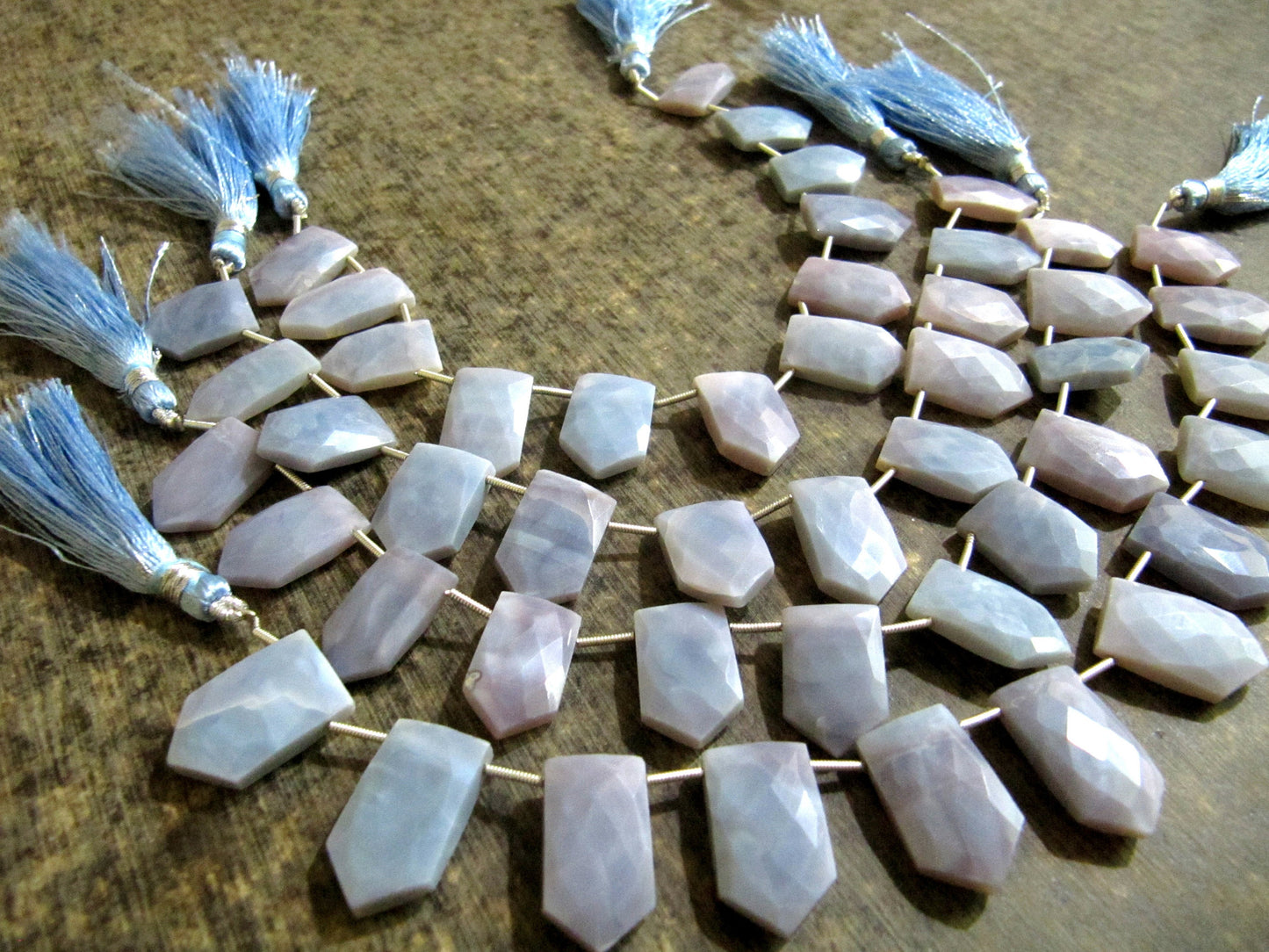 Natural Lavender Opal Pencil Shape briolette Beads 12x20mm Sold Per Strand 9 Inches long