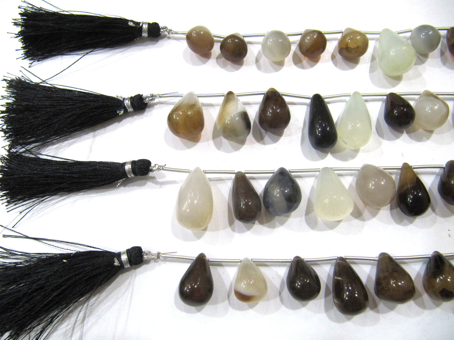 Natural Chalcedony Teardrop Plain Smooth 15 to 20mm Beads Sold Per Strand 8 Inches Long Multi Color Gemstone Great Quality Beads