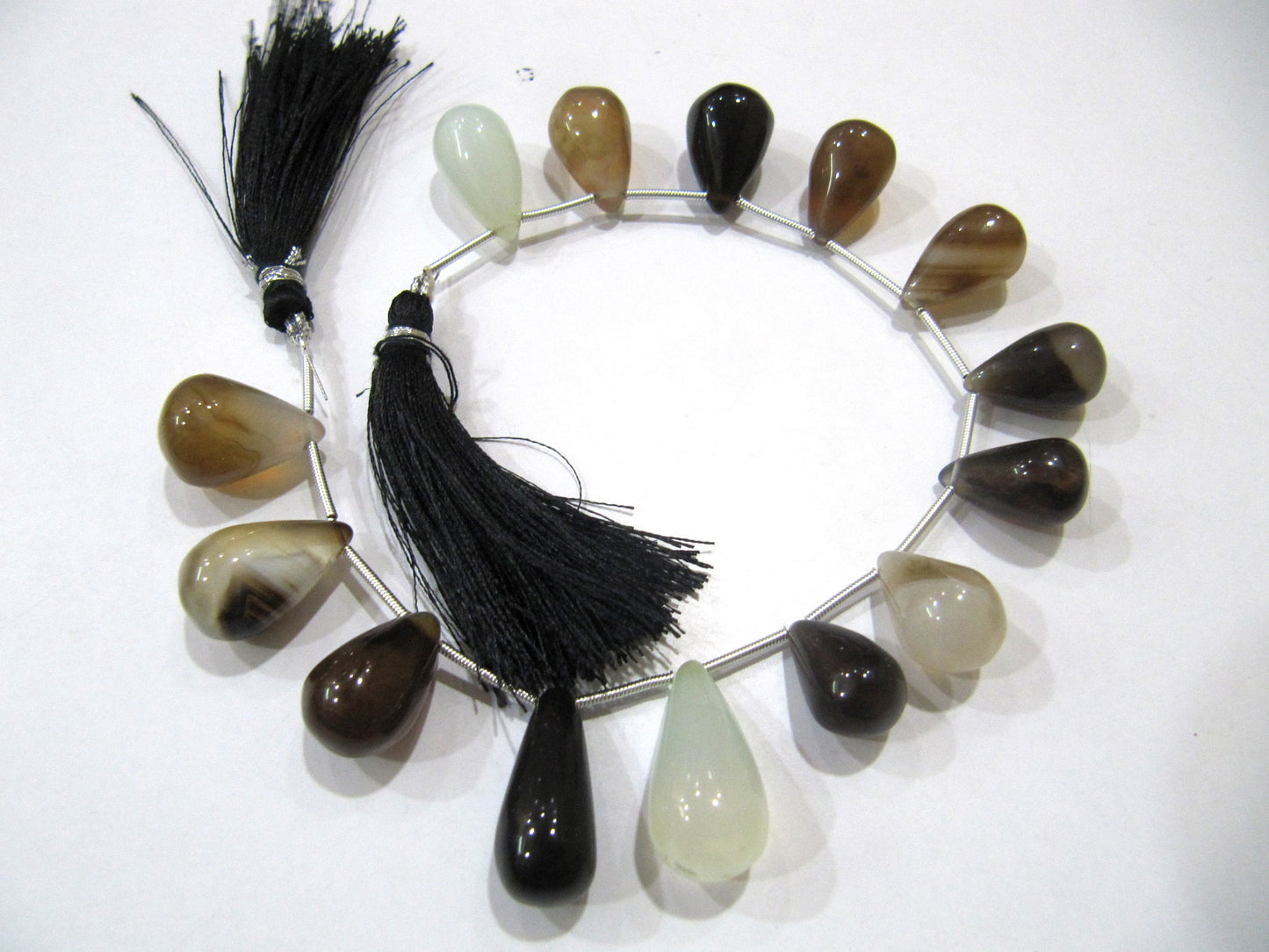 Natural Chalcedony Teardrop Plain Smooth 15 to 20mm Beads Sold Per Strand 8 Inches Long Multi Color Gemstone Great Quality Beads