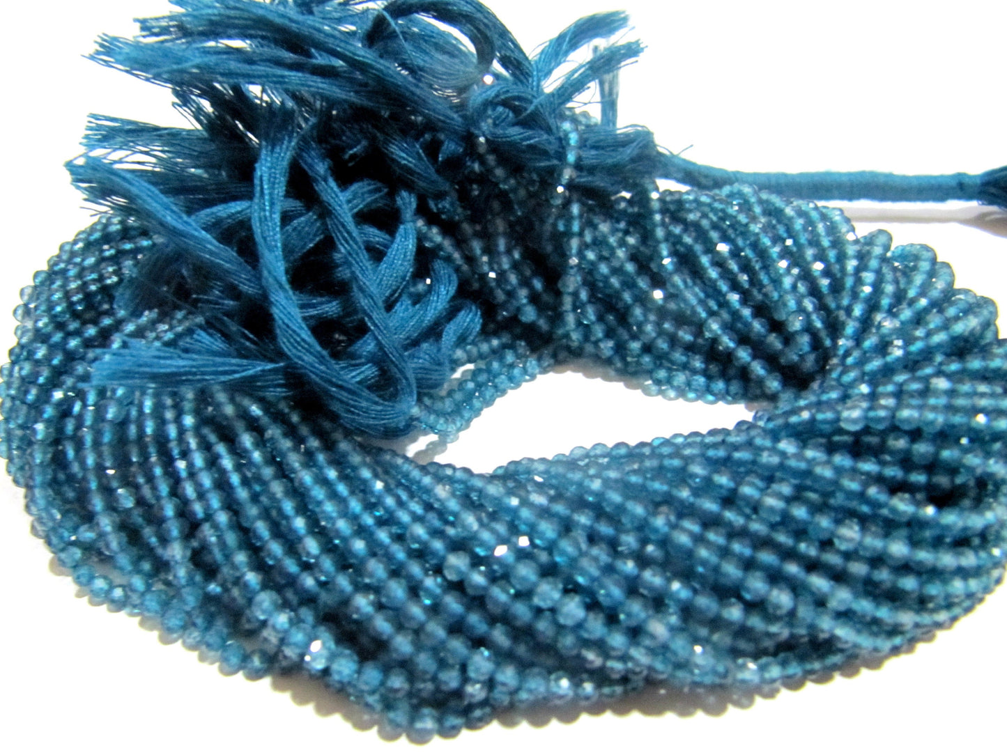 Natural topaz 2 to 3mm Rondelle Faceted Beads London Blue Topaz Color Gemstone Sold Per Strand 13 Inches long Best quality Beads