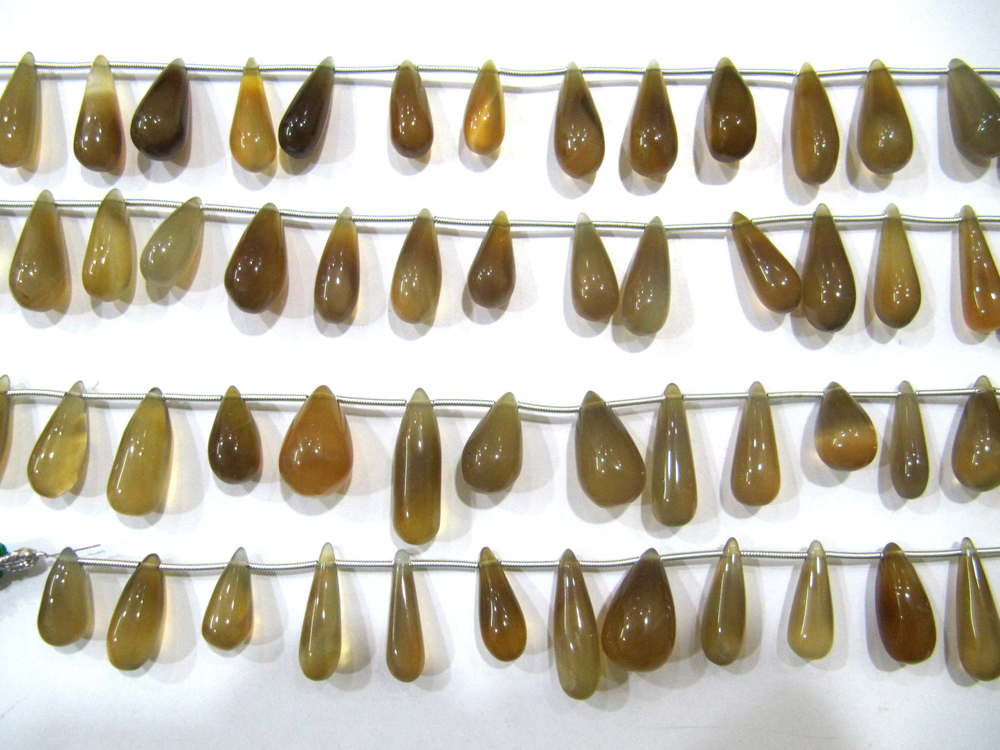 Natural Chalcedony Teardrop Plain Smooth 15 to 20mm Beads Sold Per Strand 8 Inches Long Best Quality Beads