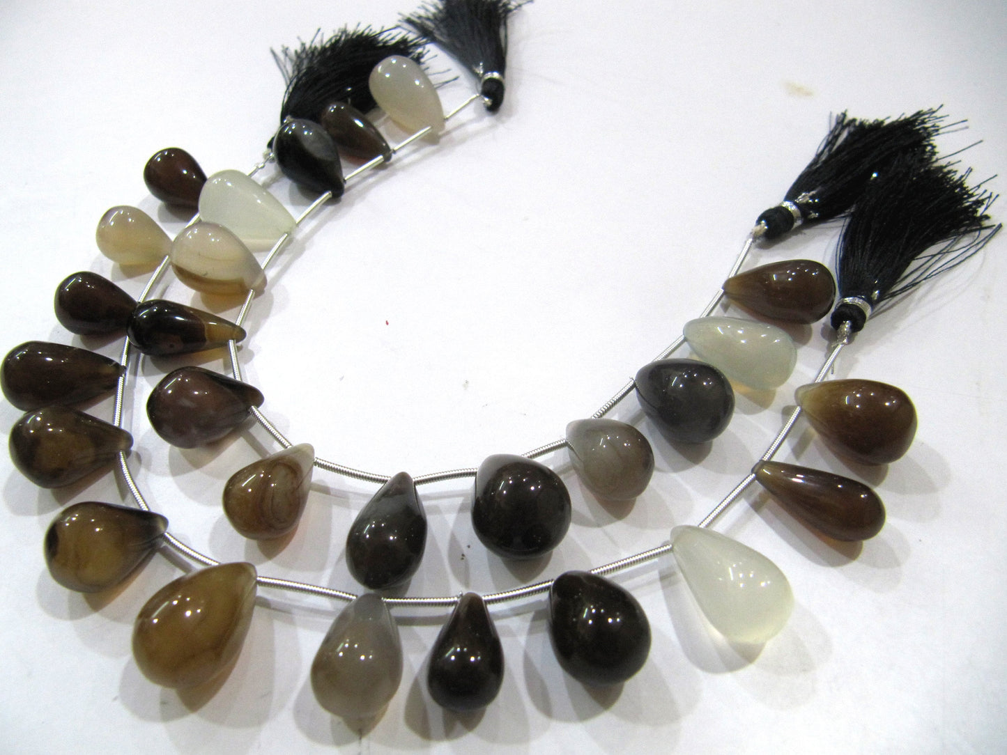Natural Chalcedony Teardrop Plain Smooth 15 to 20mm Beads Sold Per Strand 8 Inches Long Multi Color Gemstone Great Quality Beads