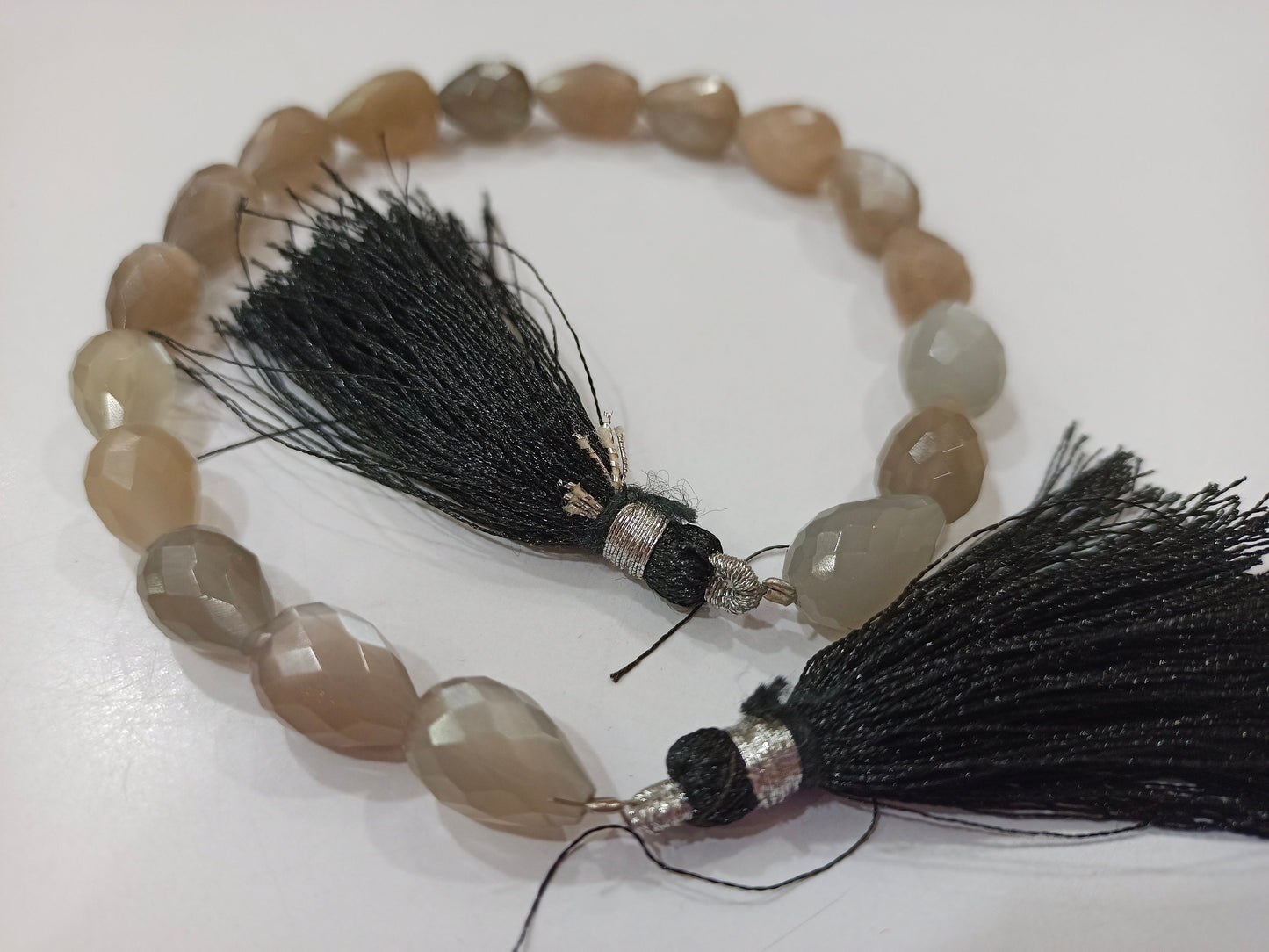 Natural Grey Moonstone Tear Drop shape Briolette 8x12mm Beads Sold Per strand 8 Inches long Great quality Beads