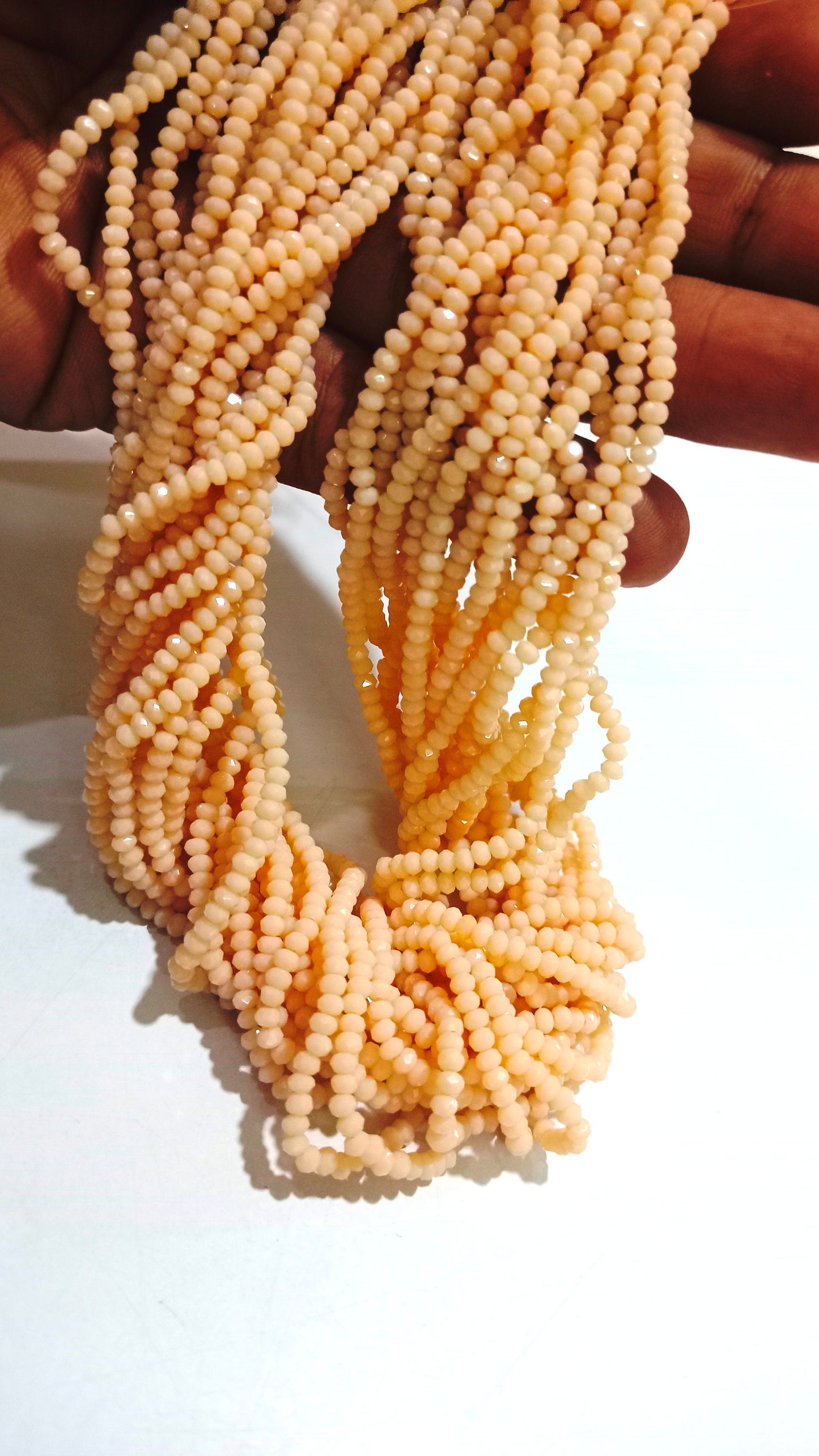 Pink Opal Hydro 3-4mm Rondelle Faceted Beads Sold Per Strand of 150 Pcs Jewellery Making Beads