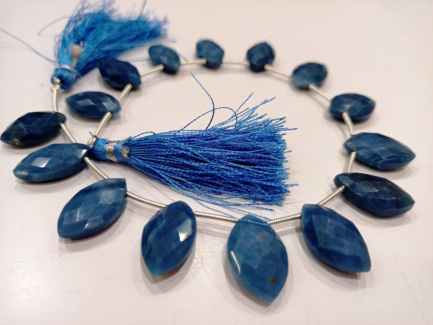 Natural Blue Opal Briolette Marquise Shape 15to18mm Beads Sold Per strand 8 Inches long Great Quality Beads