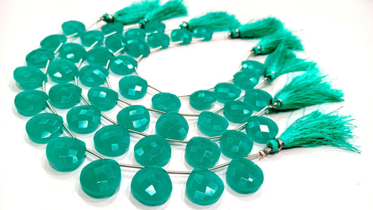 Amazonite Quartz Heart Shape Briolette 14-15mm Beads Sold Per Strand 8 inches long Great Quality Beads