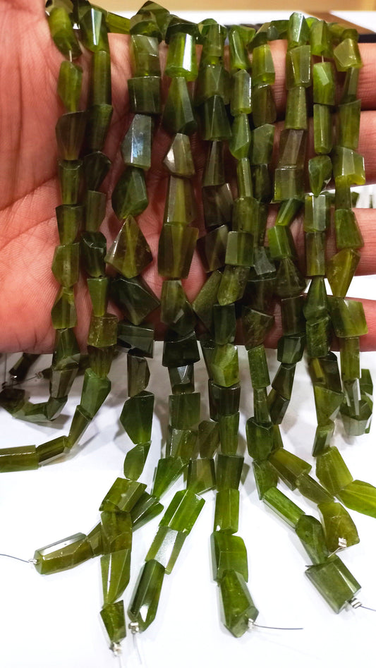 Natural Vessonite Garnet Laser Cut Briolette 10 to 15mm Tumbled Nugget Beads Sold Per strand 8 Inches Long Best quality Beads