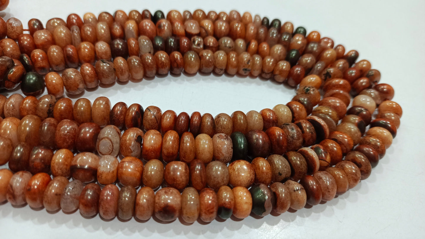 Brown Opal Rondelle Plain Smooth 7 to 10mm Beads Sold per Strand 8 inches Long Great Quality Beads
