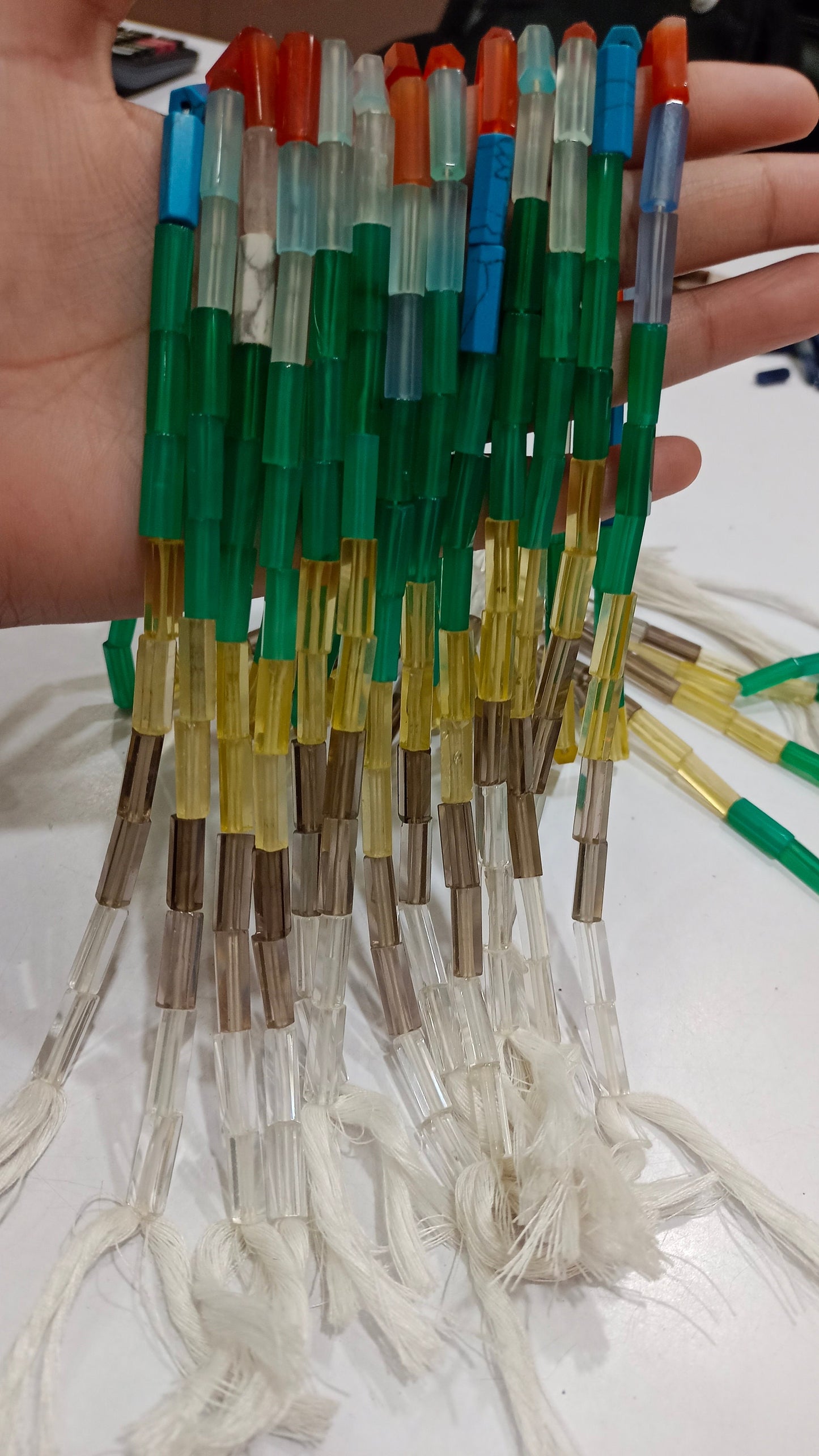 Natural Multi Color Tube Shape Briolette 5x15mm Beads Sold per strand 14 Inch Long Great Quality beads