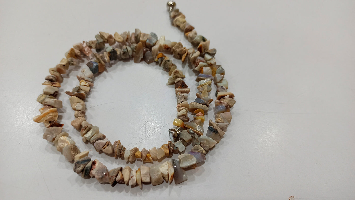 Natural Gemstone Uncut Chip Nugget Beads Necklace 18 Inch long  Magnetic Clasp Choose the Stone