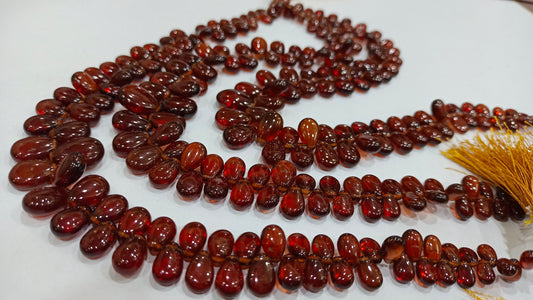 Natural Hessonite Garnet Birth Stone Pear heart Shape 4x6mm to 9x12mm Beads Sold Per strand 10 Inches Long