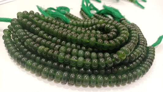 Natural Serpentine  Rondelle Plain smooth 8mm Beads Sold per strand 8 inches long Great Quality Beads