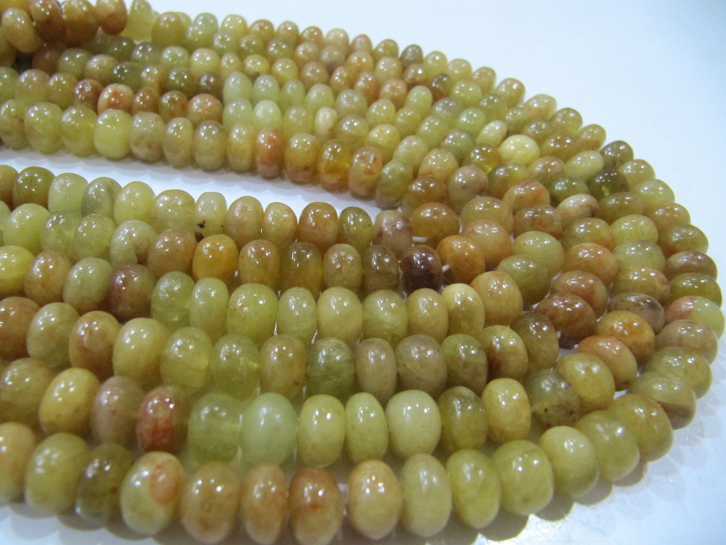 Natural Yellow Aquamarine Rondelle Plain Smooth 8mm Gemstone Beads Sold Per Strand 8 Inches Long Great Quality  Beads