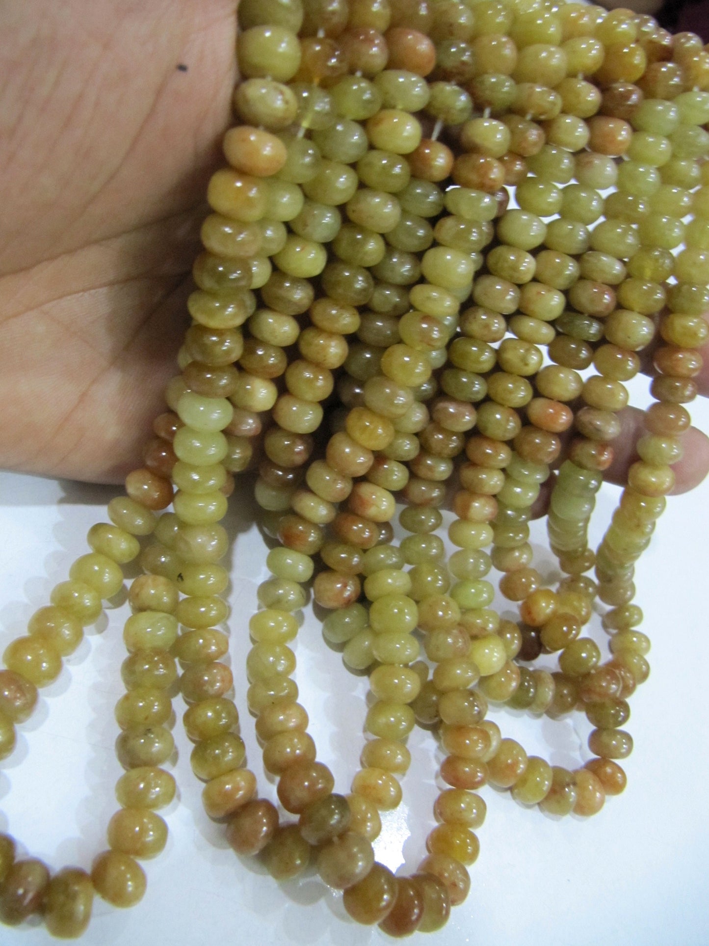 Natural Yellow Aquamarine Rondelle Plain Smooth 8mm Gemstone Beads Sold Per Strand 8 Inches Long Great Quality  Beads