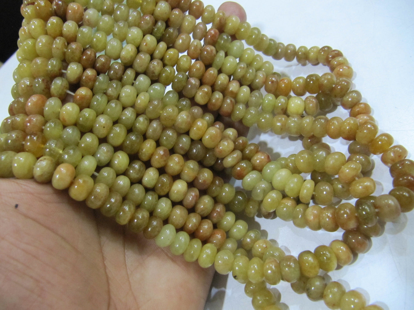 Natural Yellow Aquamarine Rondelle Plain Smooth 8mm Gemstone Beads Sold Per Strand 8 Inches Long Great Quality  Beads