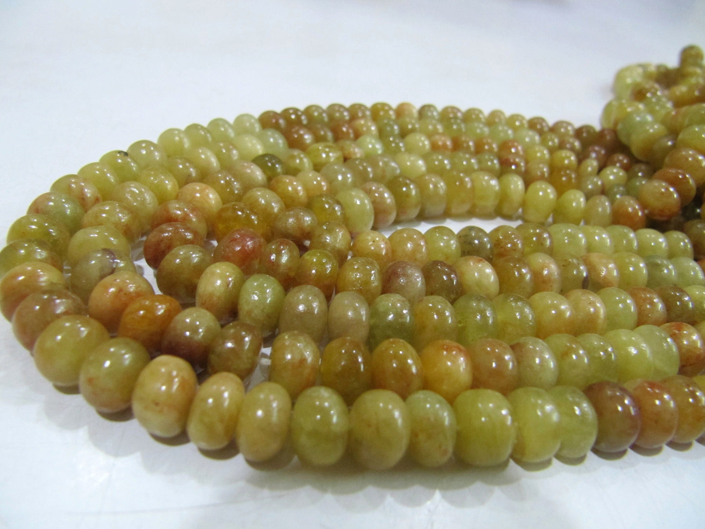 Natural Yellow Aquamarine Rondelle Plain Smooth 8mm Gemstone Beads Sold Per Strand 8 Inches Long Great Quality  Beads