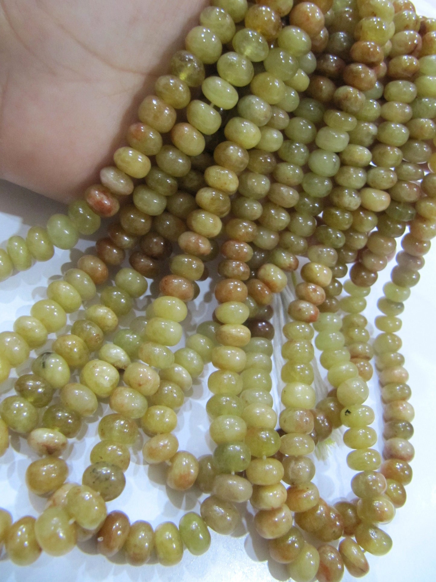 Natural Yellow Aquamarine Rondelle Plain Smooth 8mm Gemstone Beads Sold Per Strand 8 Inches Long Great Quality  Beads