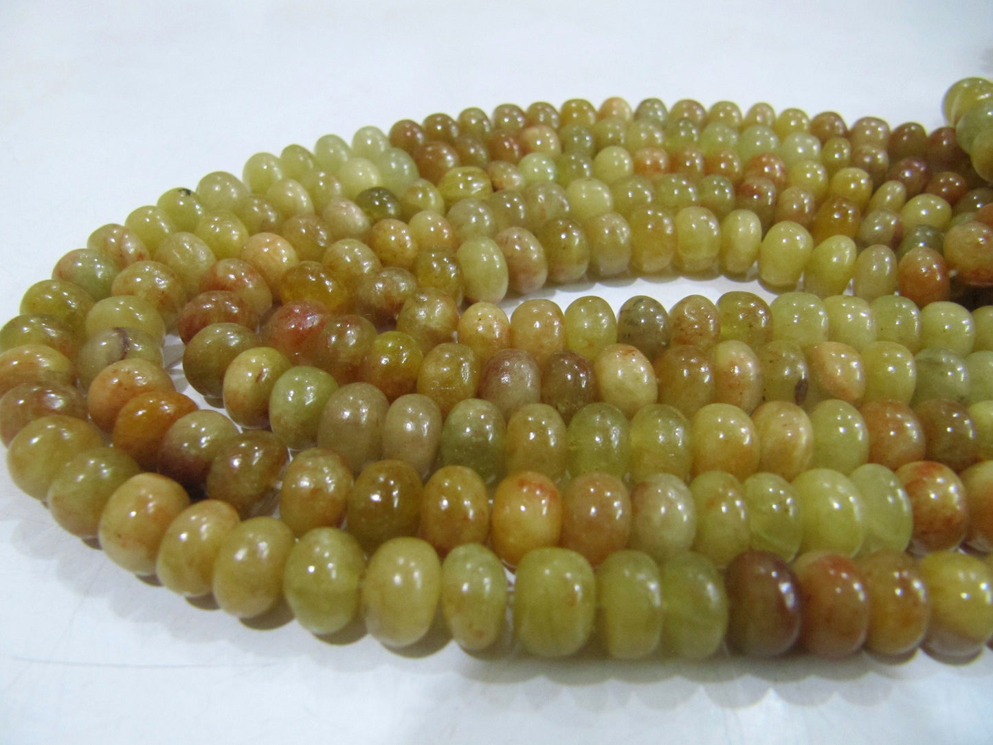 Natural Yellow Aquamarine Rondelle Plain Smooth 8mm Gemstone Beads Sold Per Strand 8 Inches Long Great Quality  Beads