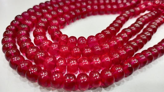Exotic Ruby Top Quality Rondelle Pain Smooth 7-8mm Beads Sold Per Strand 8 inches Long best quality Jewelry making Beads