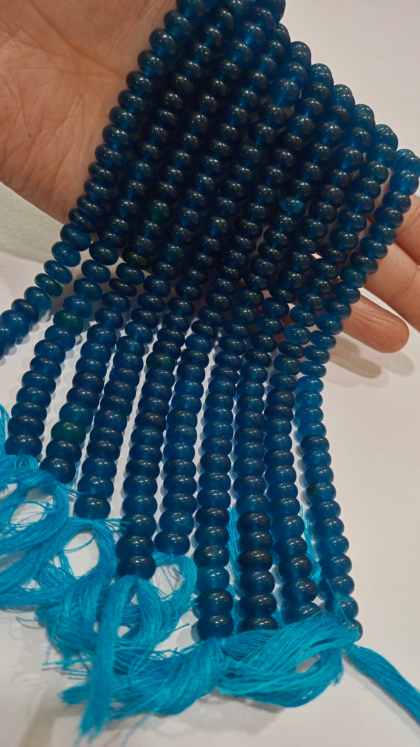 Natural Neon Apatite Rondelle Plain Smooth 8mm Gemstone Beads Sold Per Strand 8 Inches long Jewelry Making Beads