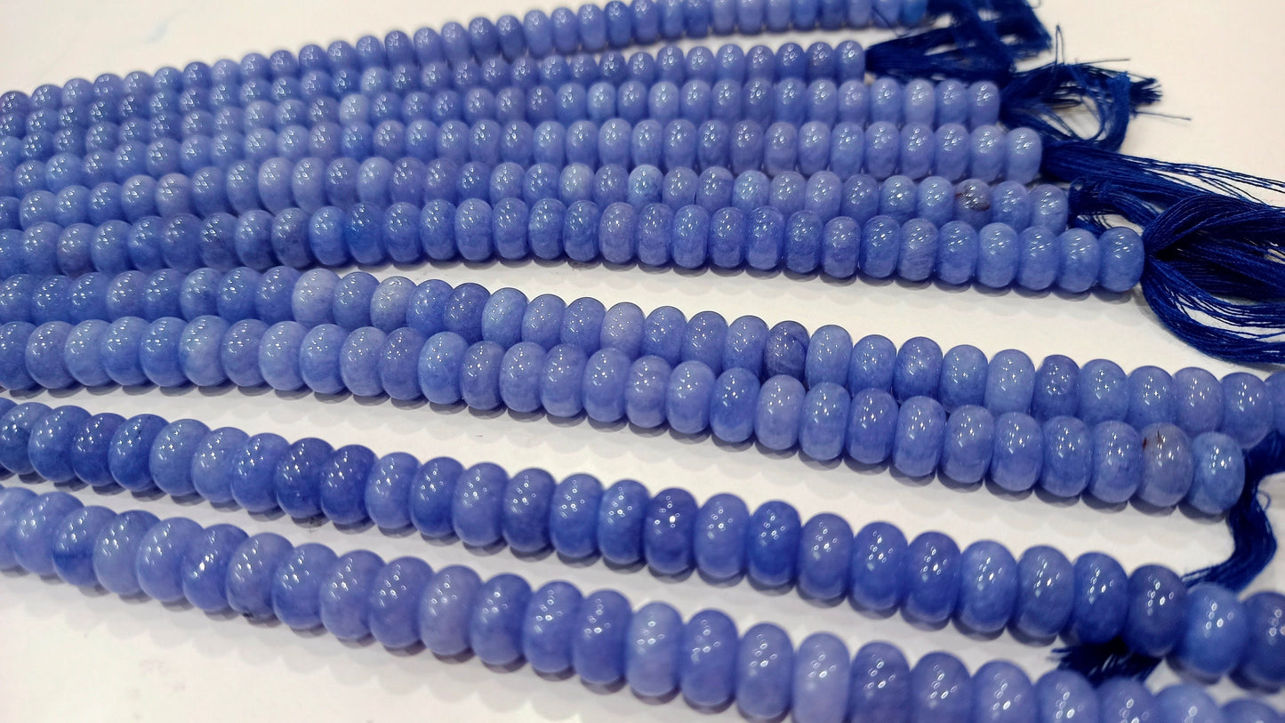 Natural Tanzanite Quartz  Rondelle plain smooth 8mm Beads Gemstone Beads Sold Per strand 8 inches Long