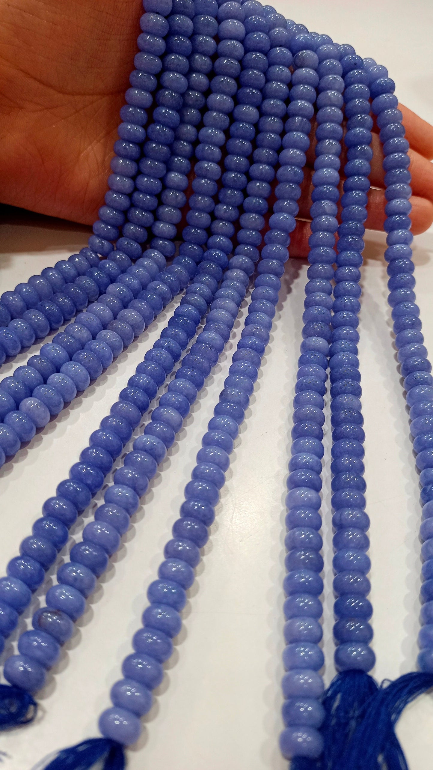 Natural Tanzanite Quartz  Rondelle plain smooth 8mm Beads Gemstone Beads Sold Per strand 8 inches Long
