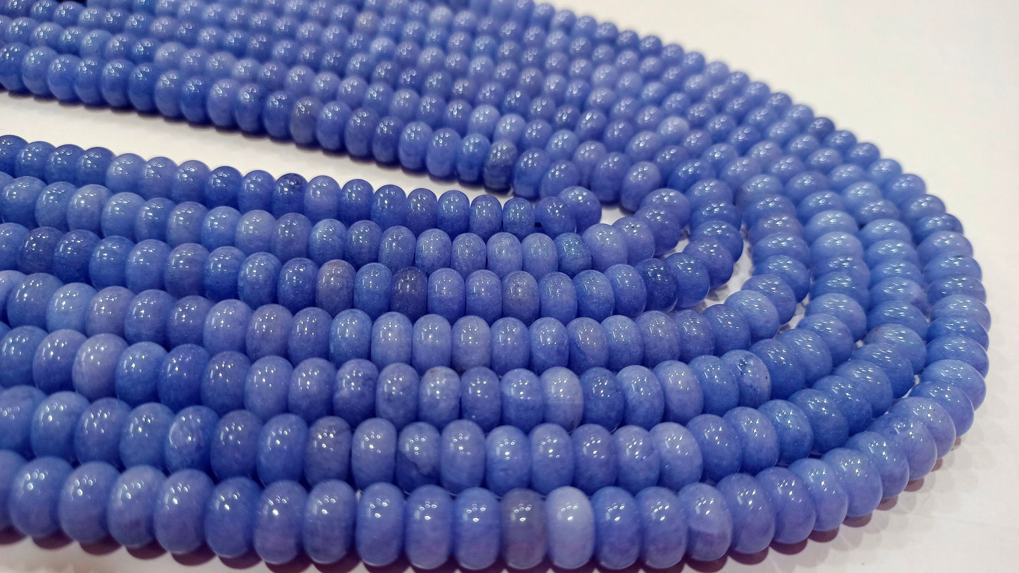 Natural Tanzanite Quartz  Rondelle plain smooth 8mm Beads Gemstone Beads Sold Per strand 8 inches Long
