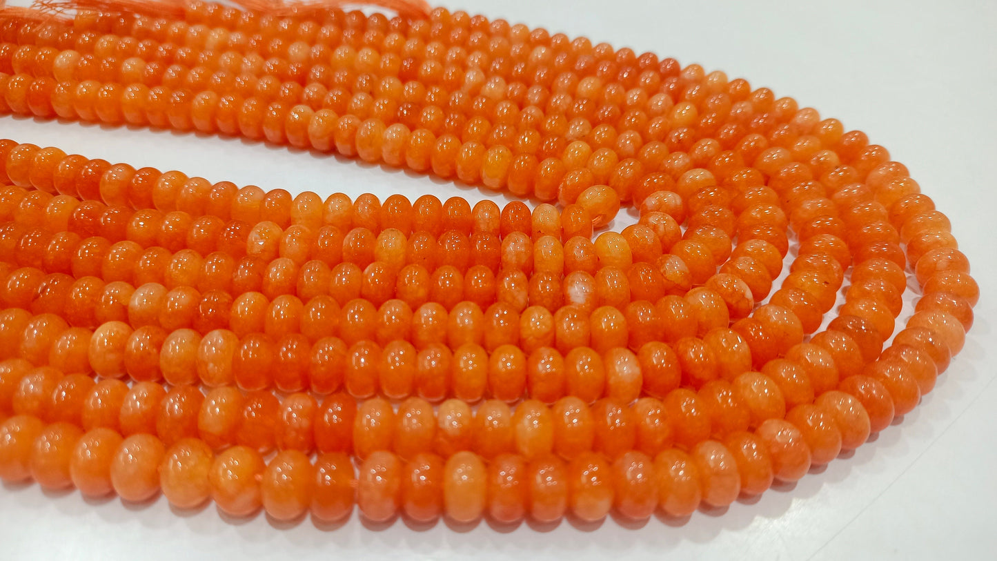 Natural Gemstone Fanta Color  Rondelle plain smooth 8mm Beads Gemstone Beads Sold Per strand 8 inches Long