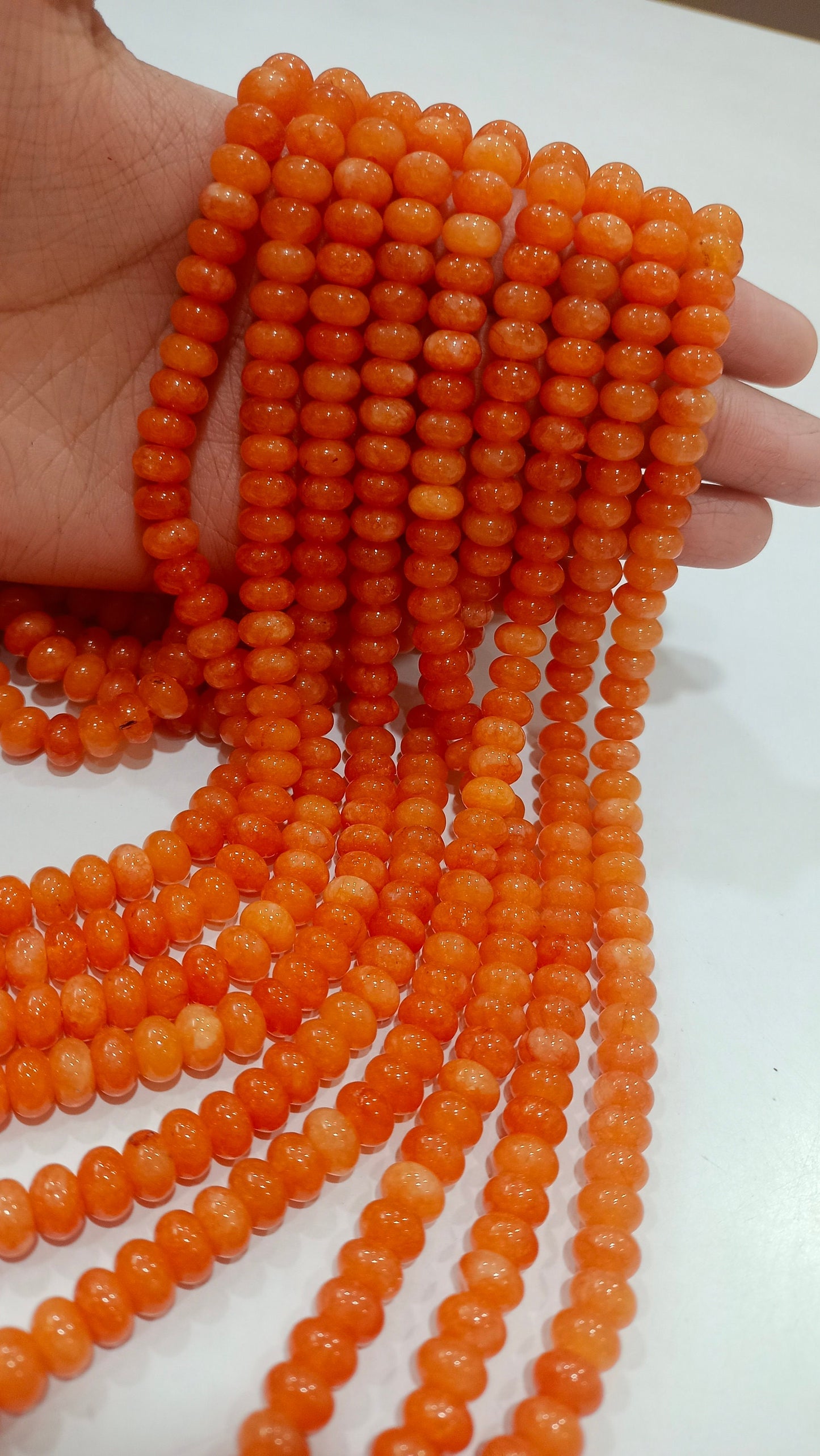 Natural Gemstone Fanta Color  Rondelle plain smooth 8mm Beads Gemstone Beads Sold Per strand 8 inches Long