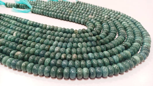Natural Gemstone Grey Chalcedony Rondelle plain smooth 8mm Beads Gemstone Beads Sold Per strand 8 inches Long