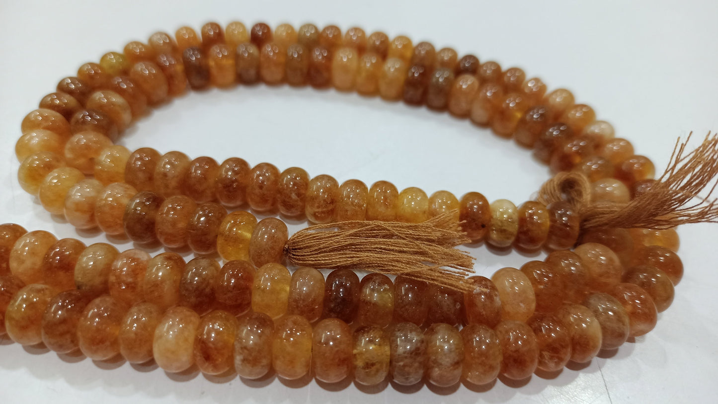 Natural Sunstone Rondelle Plain Smooth 8mm Gemstone Beads Sold per Strand 8 inches Long Great Quality Jewelry Making Beads