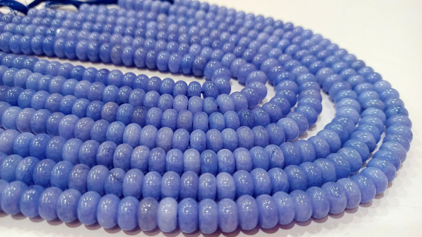 Natural Tanzanite Quartz  Rondelle plain smooth 8mm Beads Gemstone Beads Sold Per strand 8 inches Long