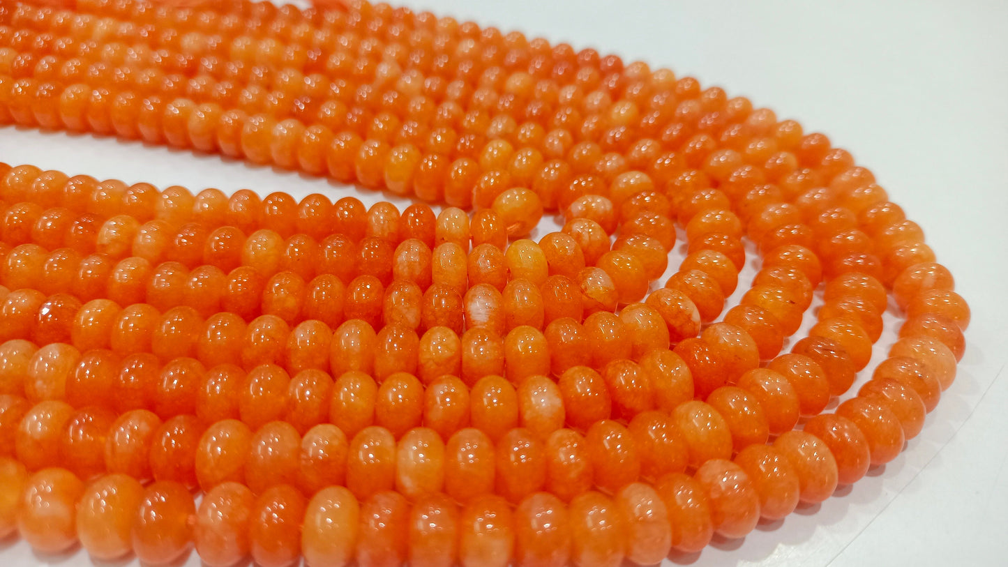 Natural Gemstone Fanta Color  Rondelle plain smooth 8mm Beads Gemstone Beads Sold Per strand 8 inches Long