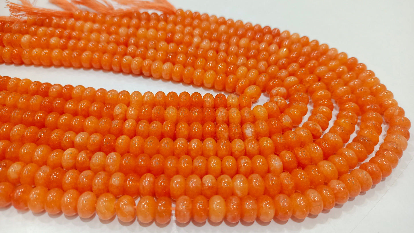 Natural Gemstone Fanta Color  Rondelle plain smooth 8mm Beads Gemstone Beads Sold Per strand 8 inches Long