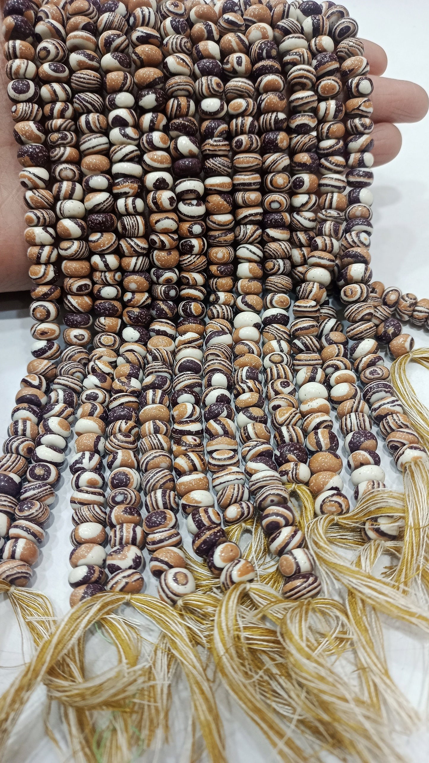 Fordite Agate Multi Color Gemstone Rondelle Plain Smooth 8mm Beads Sold per Strand 8 inches Long Necklace and bracelet Making Beads