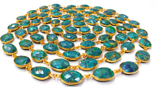 Fordite Quartz Free Shape  Briolette 10 to 15mm Bezel Connector Gemstone Chain Sold Per Foot Great Quality Chain