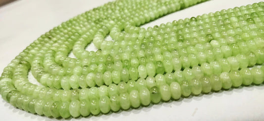 Prehnite Onyx  Rondelle Plain Smooth 8mm Gemstone Beads Sold Per Strand 8 Inches Long Great Quality Beads