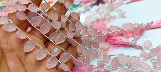 Natural Gemstone Hand Carved Leaf Shape 8x12mm to 10x15mm Briolette beads Sold per strand 8 inches long