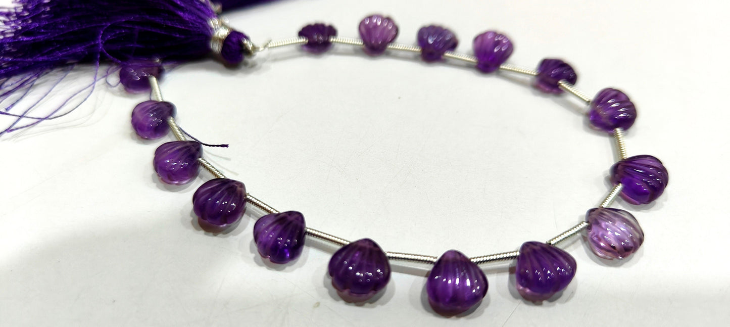 Natural Gemstones Hand Carved Heart Shape 8-9mm  Briolette beads Sold per strand 8 inches long Jewelry making beads