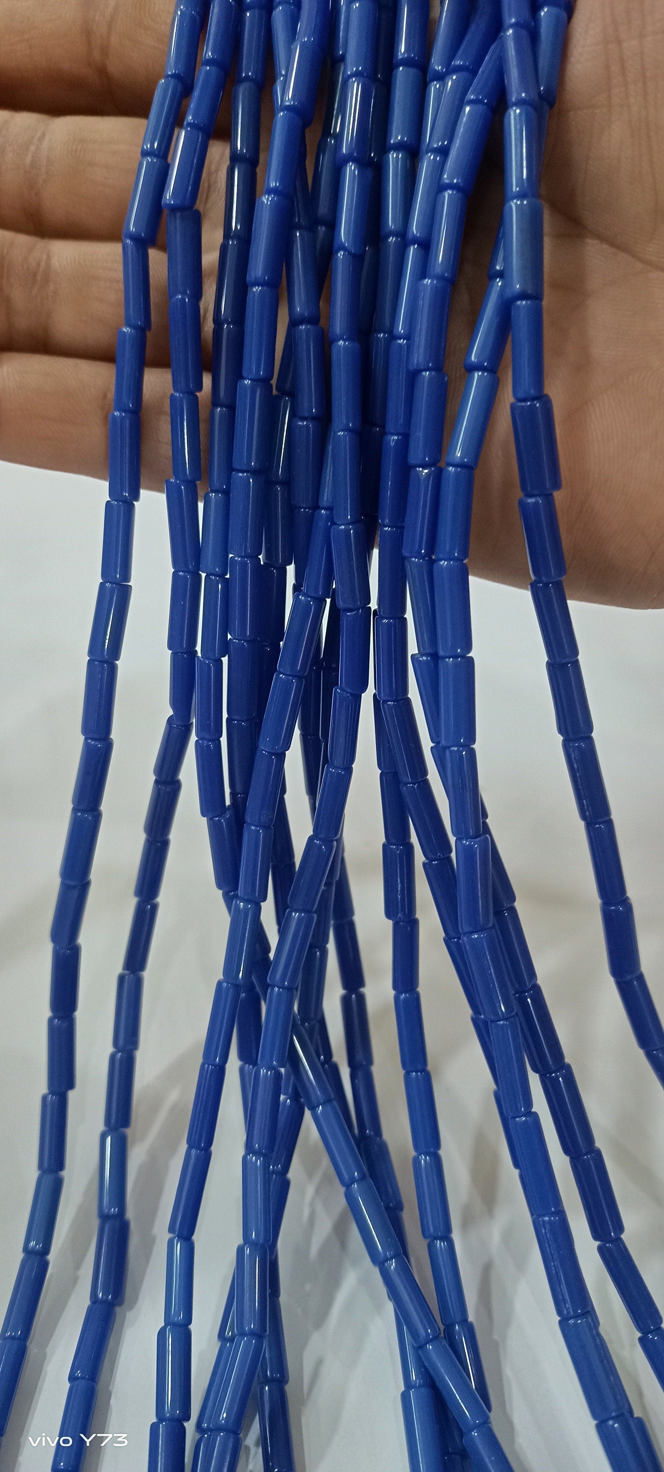 Blue Coral Tubelite Shape Beads Size 4x10mm Approximately Sold per Strand of 14Inches Long Smooth coral Beads