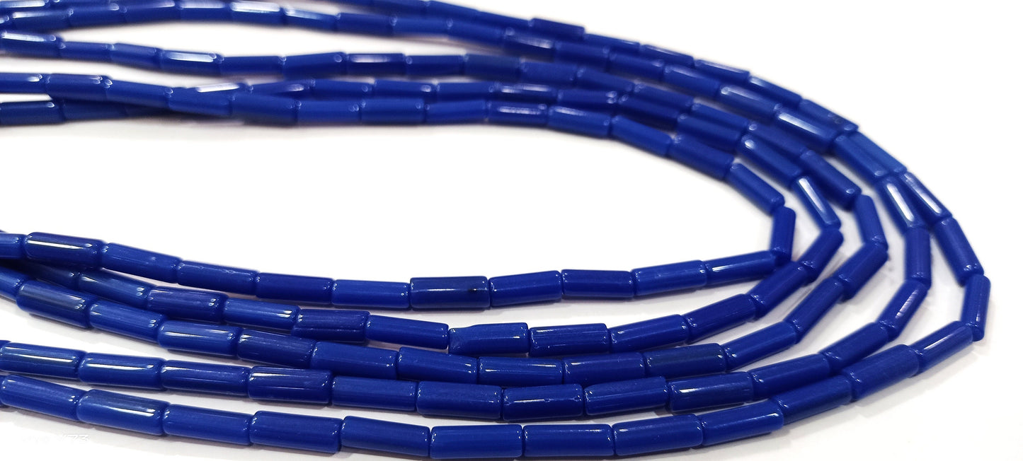 Blue Coral Tubelite Shape Beads Size 4x10mm Approximately Sold per Strand of 14Inches Long Smooth coral Beads