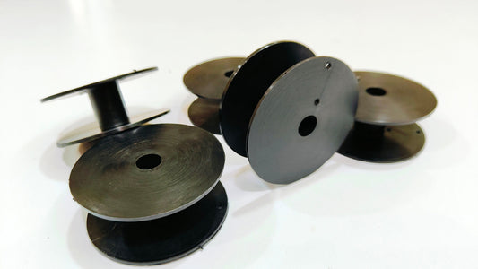 Black Nylon Plastic Coil Winding Spools Empty Wire Thread String Bobbin For Craft Rope Chain Rolls for Ribbon Tape Leather Cord  Per Piece