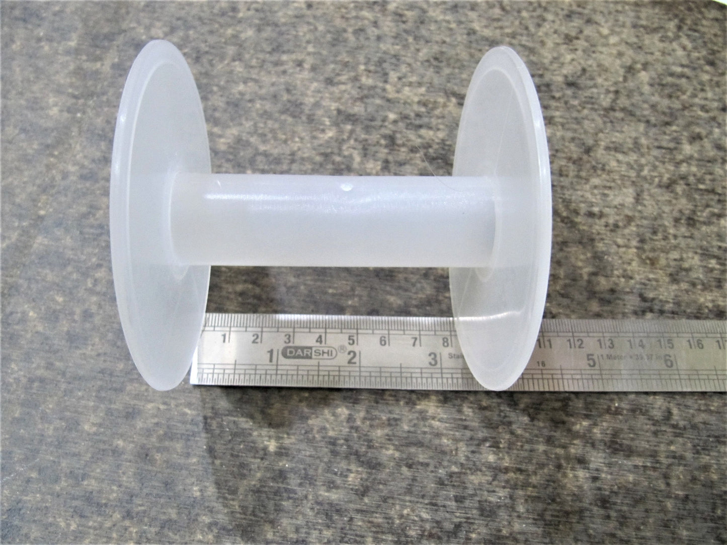 White Plastic Spools Empty Wire Thread String Bobbin For Craft Rope Cord Chain Rolls for Ribbon Tape Leather Cord  Sold Per Piece