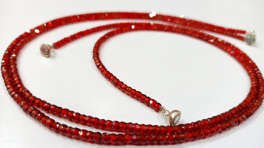 Natural Multi Color Cubic Zirconia Rondelle Faceted 3mm Beaded Necklace Magnetic Clasp Top Quality Wholesale prices