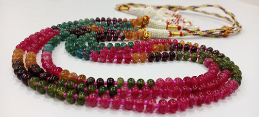 Natural Quartz Multicolor 6mm Rondelle Smooth Beads layered  18 to 20 Inches Necklace Wholesale Price