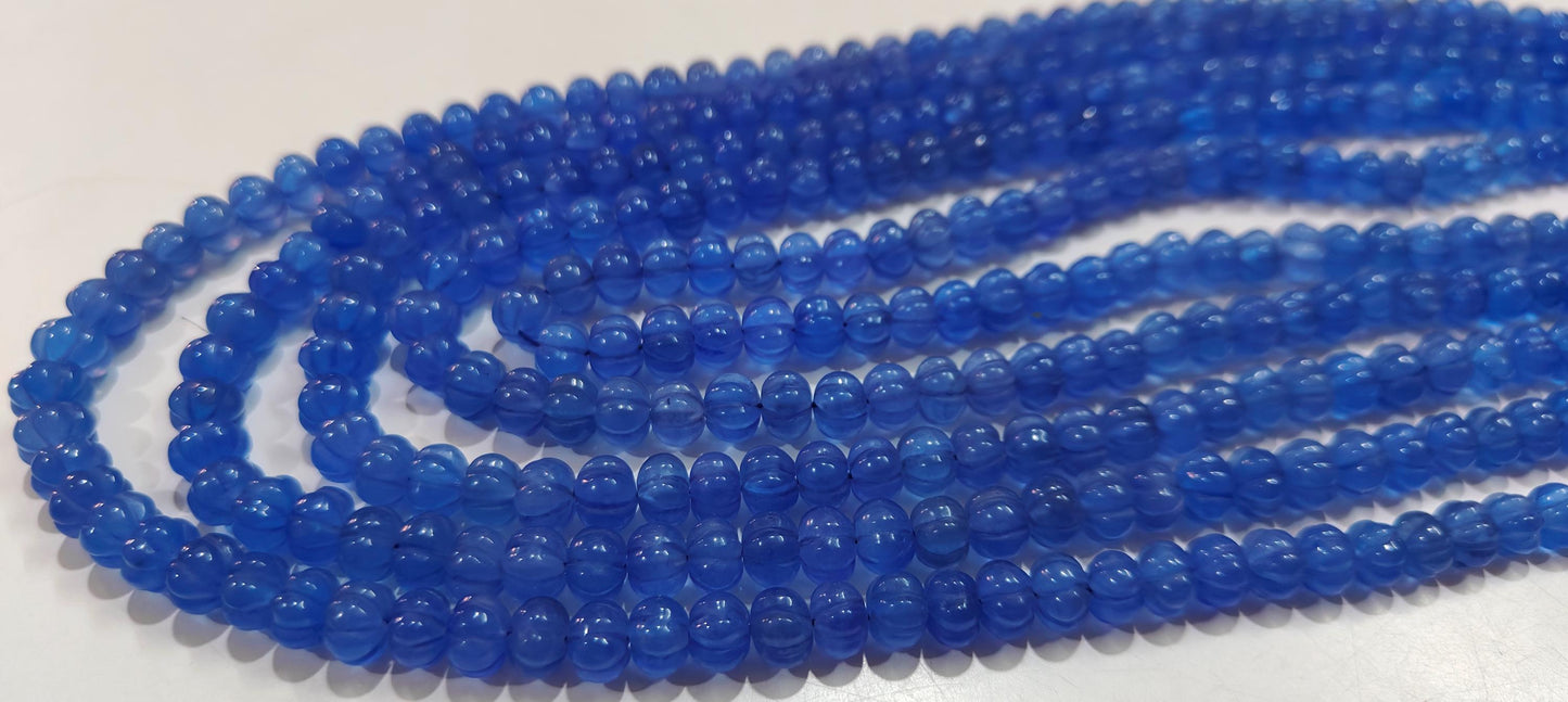 Natural Tanzanite Rondelle pumpkin 5 to 8mm Graduated Beads 5 layers Necklace