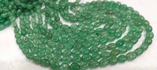 Emerald Oval Beads Size 7x9mm approximately  Sold Per Strand 8 Inches Long Precious Birthstones Smooth Beads