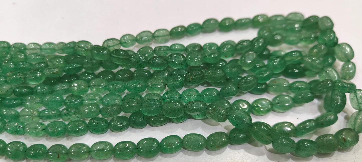 Emerald Oval Beads Size 7x9mm approximately  Sold Per Strand 8 Inches Long Precious Birthstones Smooth Beads