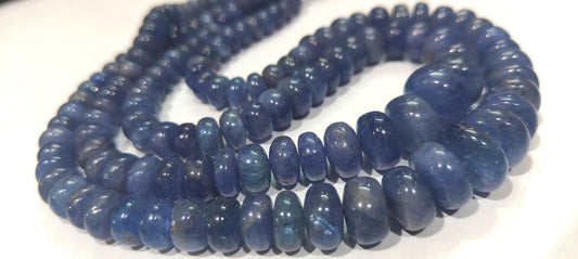Natural Untreated Tanzanite 7 to10mm Rondelle Plain Smooth Graduated Gemstone beads Sold Per strand 8 inches Long